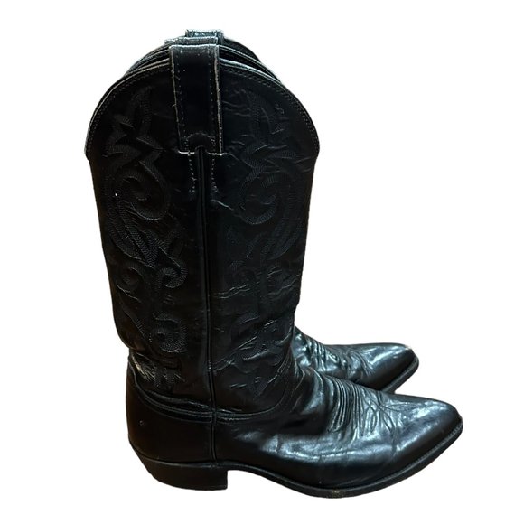 Men's Justin Classic Cowboy Western Boots with Black Corona Cowhide Foot SZ 9.5D - Picture 3 of 10